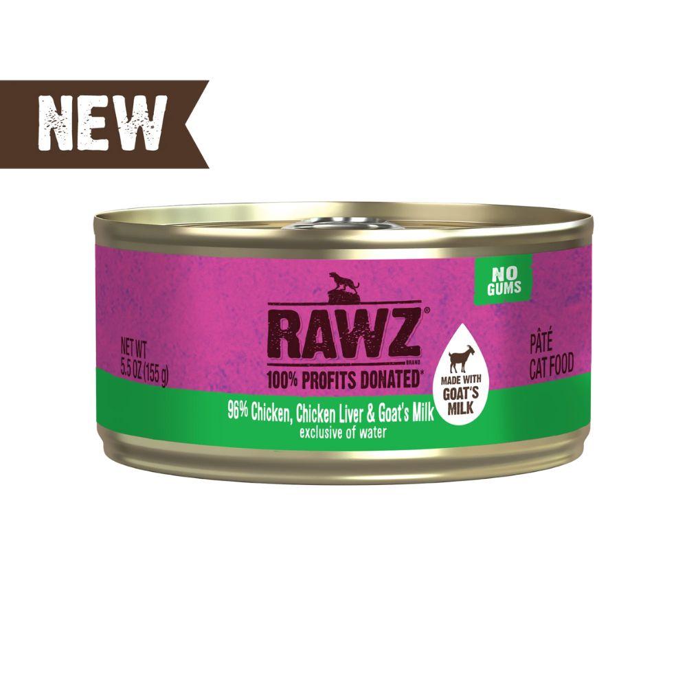 Rawz with Goat Milk 96% Chicken & Chicken Liver Canned Cat Food - 5.5oz