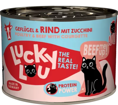 LuckyLou Poultry & Beef with Zucchini Cat Wet Food - Maokids Pet