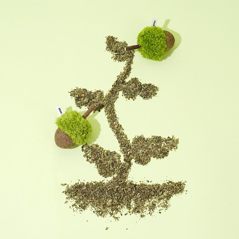 Zeze Acorn Fruit Cat Toy with Catnip