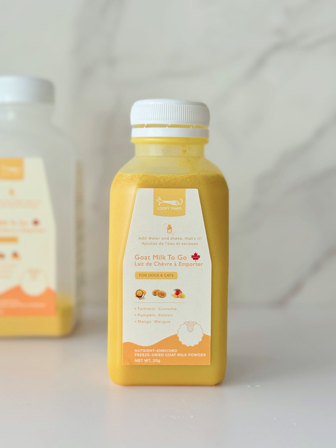 Loopypaws Goat Milk To Go For Cat & Dog - Pumpkin, Turmeric, Mango - 320ml - Maokids Pet