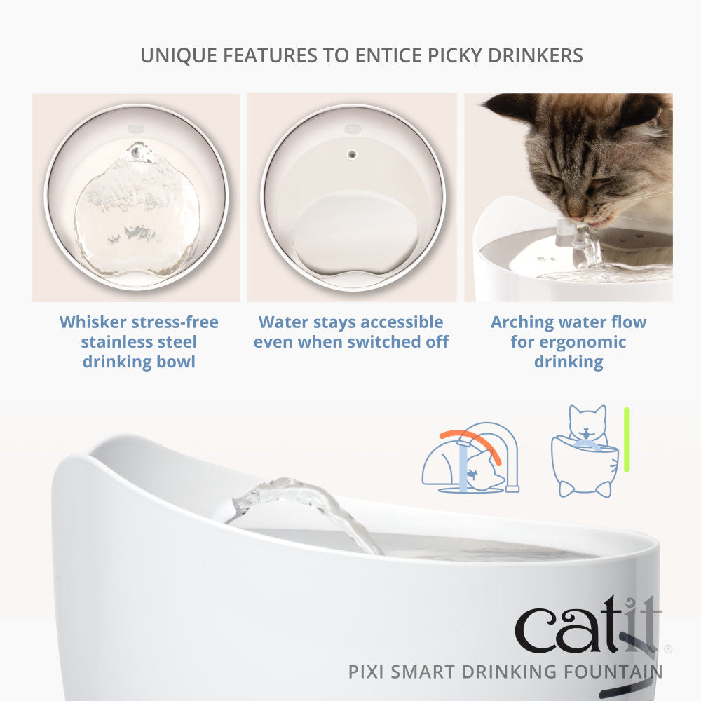 Catit PIXI Smart Drinking Fountain with Remote Control App - Maokids Pet