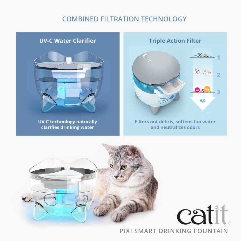 Catit PIXI Smart Drinking Fountain with Remote Control App - Maokids Pet