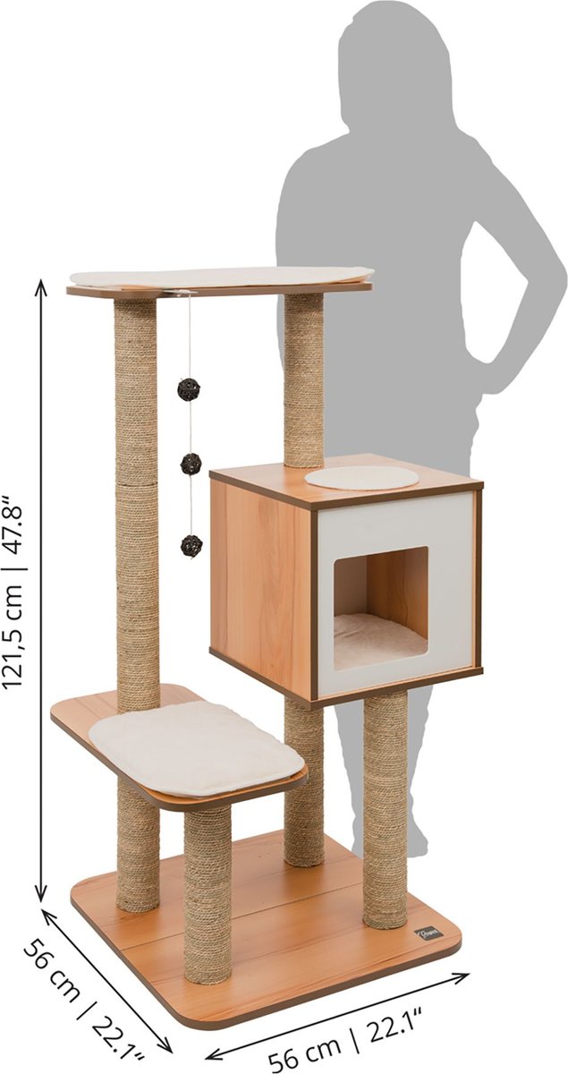 Catit Vesper High Base Cat Tree - 122cm - Maokids Pet
