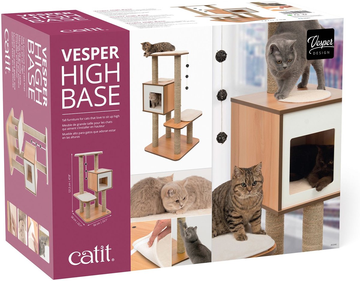 Catit Vesper High Base Cat Tree - 122cm - Maokids Pet