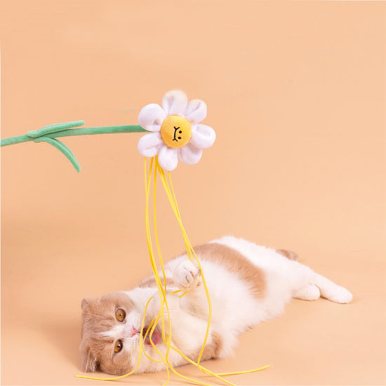 Purlab Daisy Flower Catnip Cat Teaser - Maokids Pet
