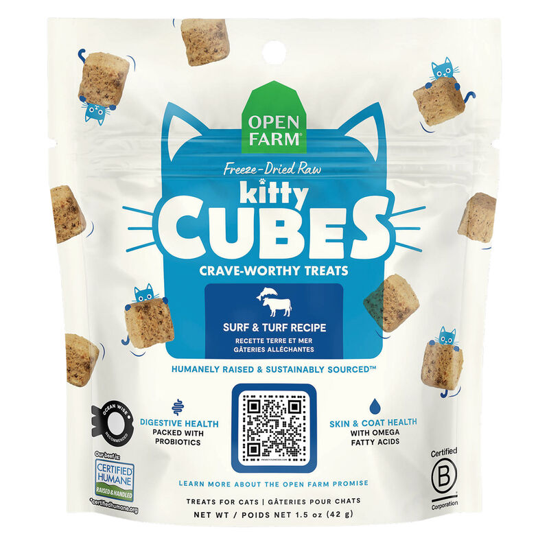 Open Farm Kitty Cubes Freeze Dried Raw Surf & Turf Cat Treats