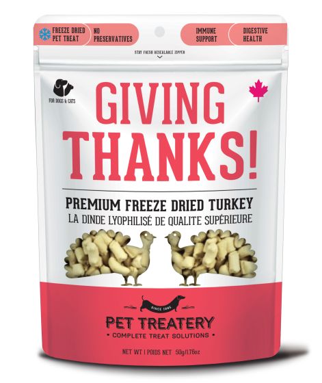 Granville Giving Thanks! Premium Freeze Dried Turkey Treats For Cat & Dog - 50g - Maokids Pet