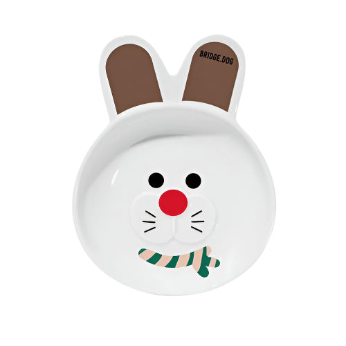Bridge.Dog Christmas Bunny Dish - White - Maokids Pet