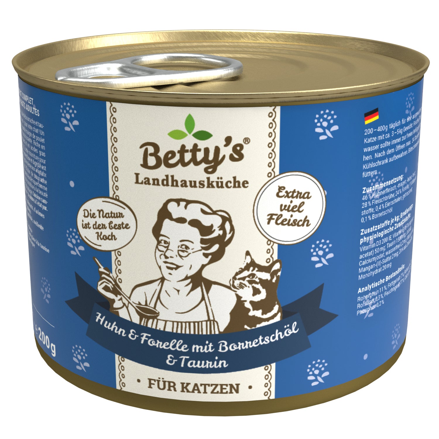 德国Betty's贝蒂老奶奶 雪境系列鸡肉鳟鱼配方经典主食罐头 高肉含量