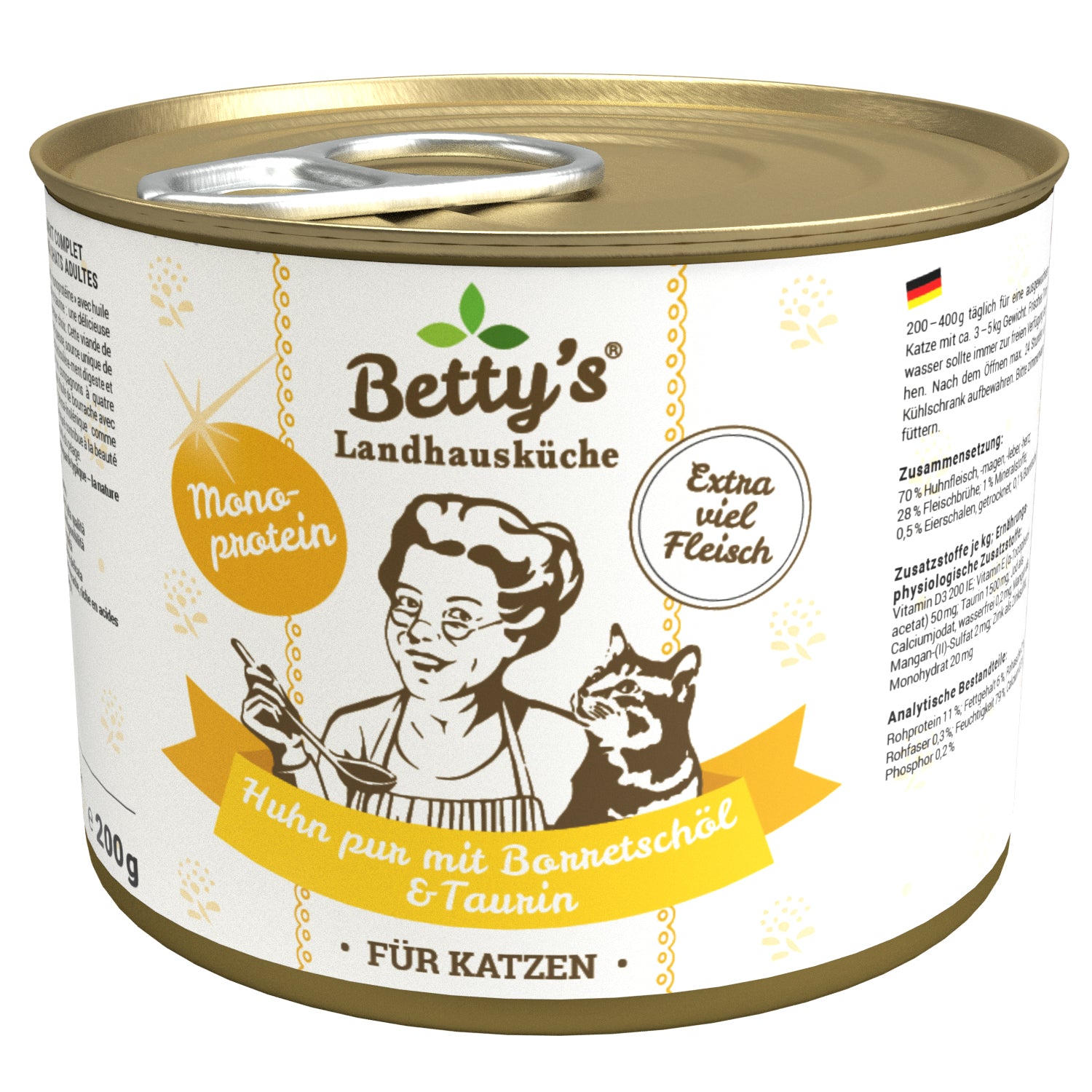 Betty's Country Kitchen Cat Wet Food - Chicken Pure & Borage Oil