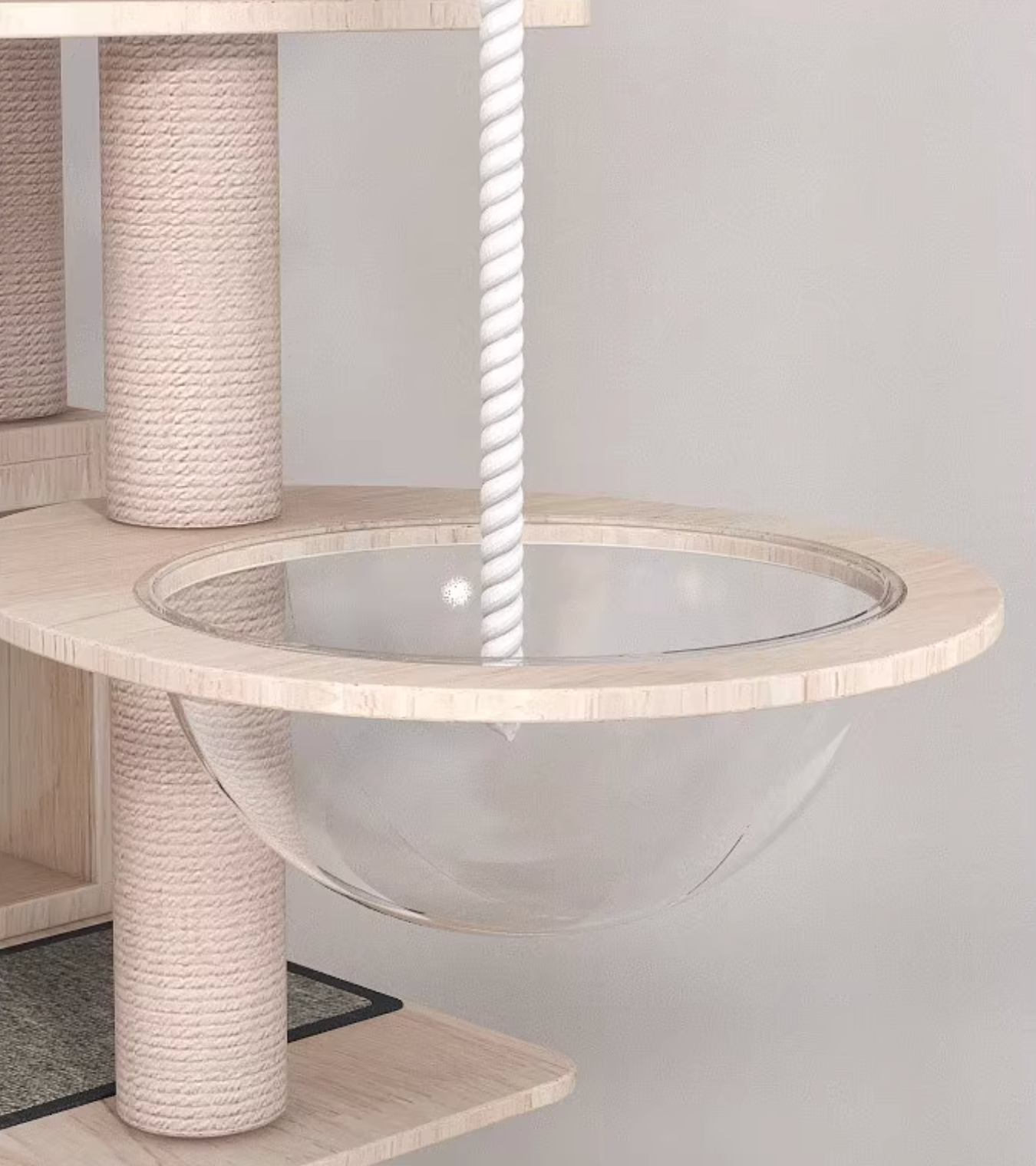 MengZhu Solid Wood Large Cloudy Cat Tree - Maokids Pet