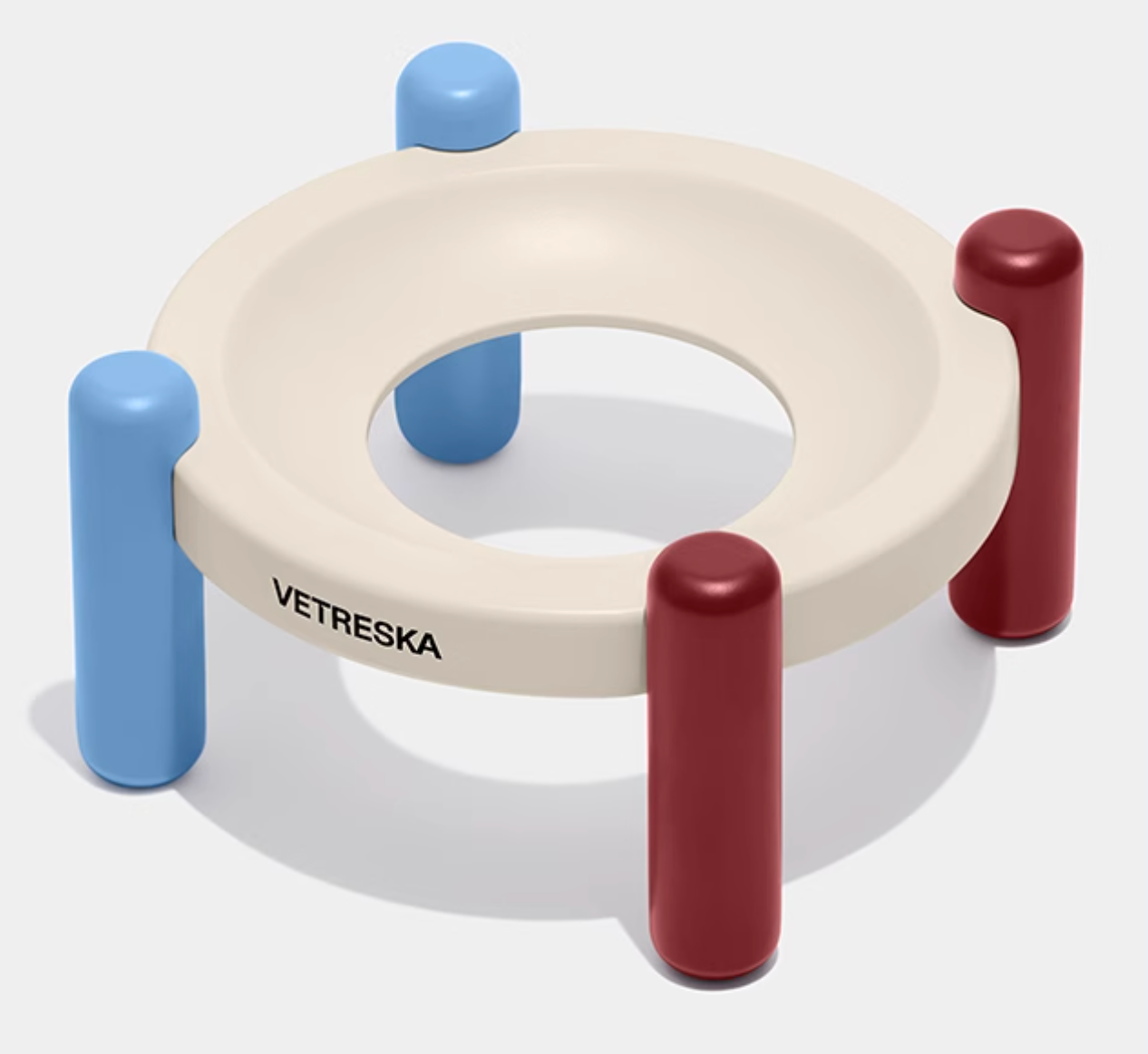 Vetreska Mist Merlot Ceramic Pet Bowl + Stand + Silicone Placemat Set - Maokids Pet