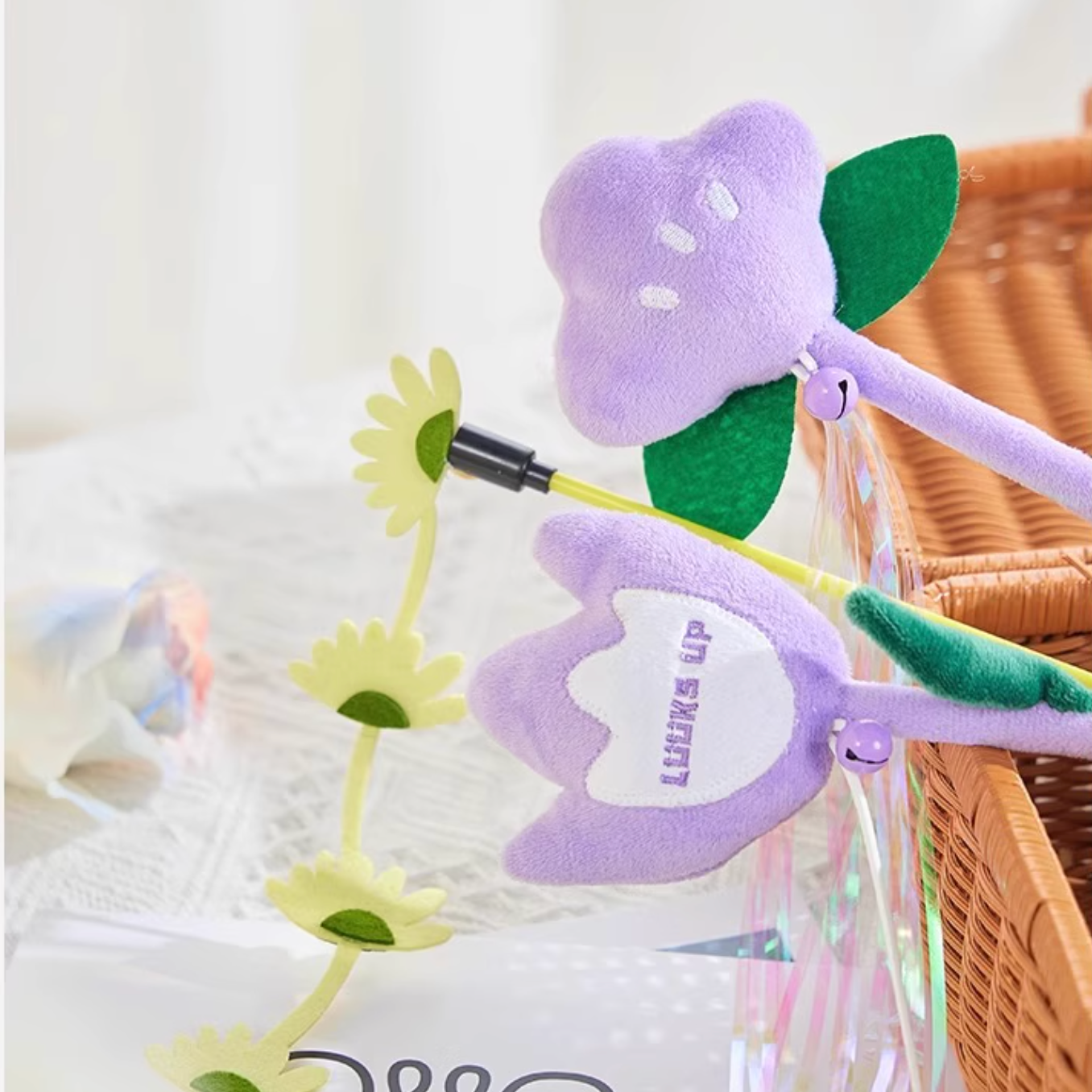 Luuks Up Cat Flower Teaser Wand Set - Maokids Pet