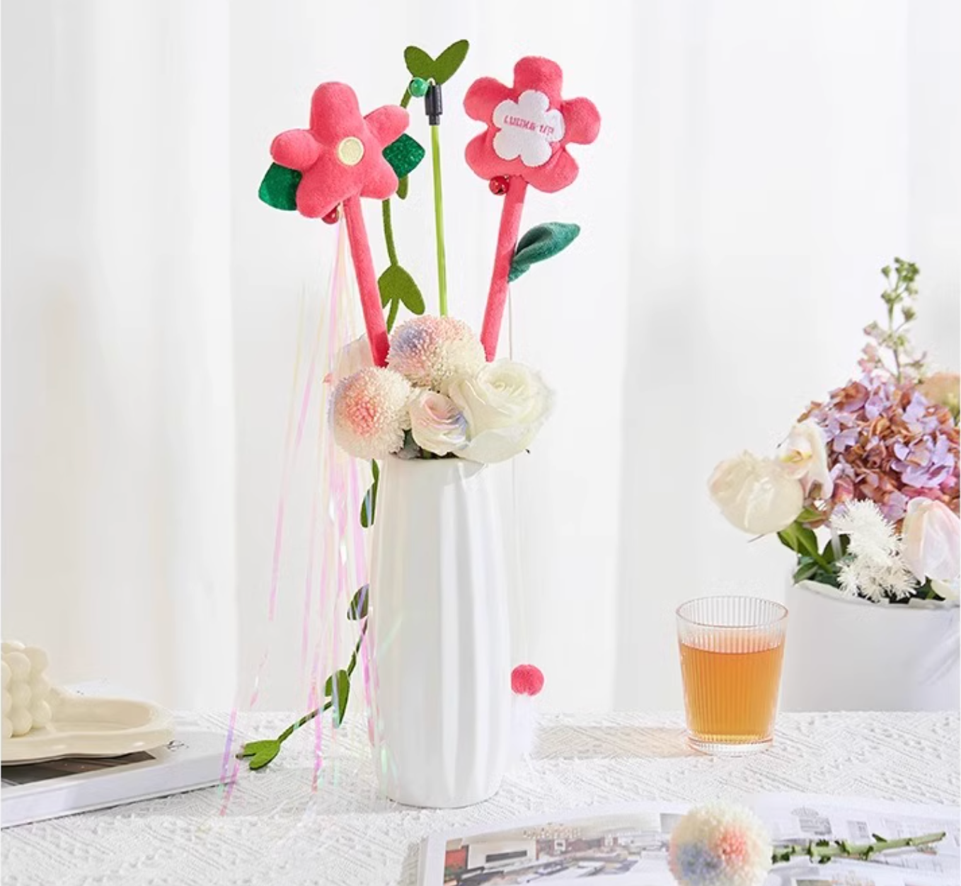 Luuks Up Cat Flower Teaser Wand Set - Maokids Pet
