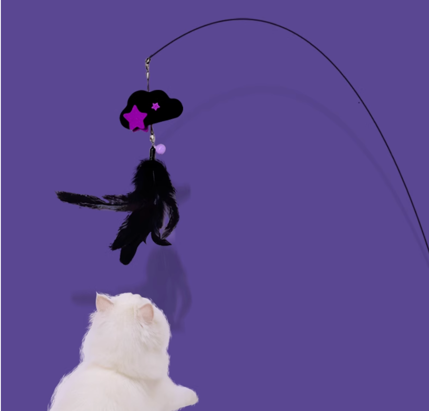 Luuks Up Weather Series Feather Teaser Wand For Cat - Maokids Pet