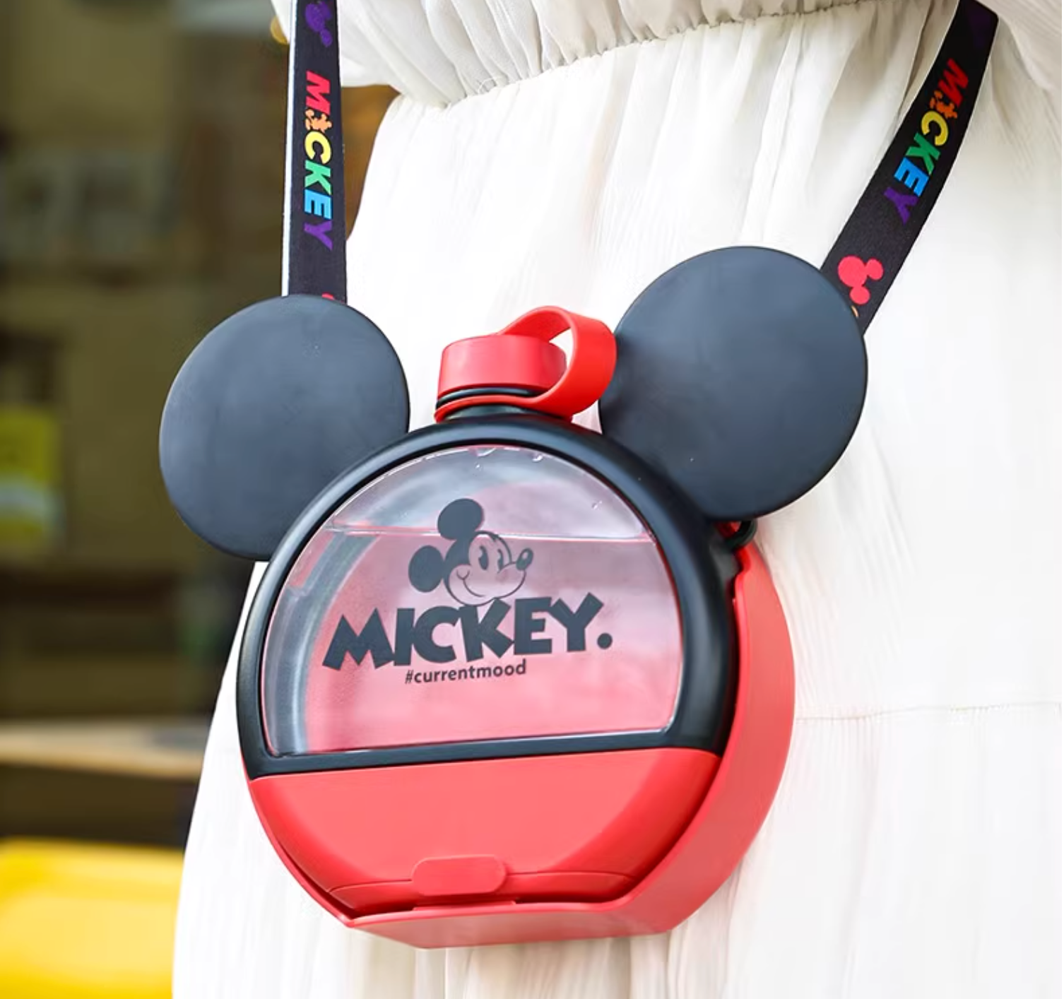 Hoopet Mickey Series Dog Outdoor Water Bottle With Bowl - Maokids Pet