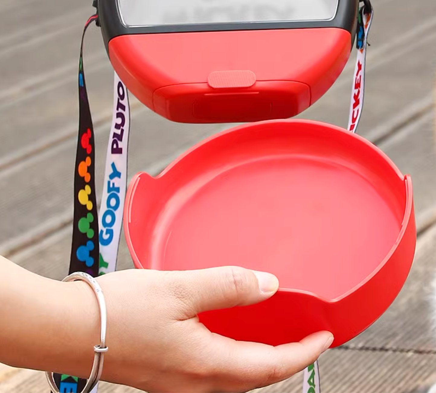 Hoopet Mickey Series Dog Outdoor Water Bottle With Bowl - Maokids Pet