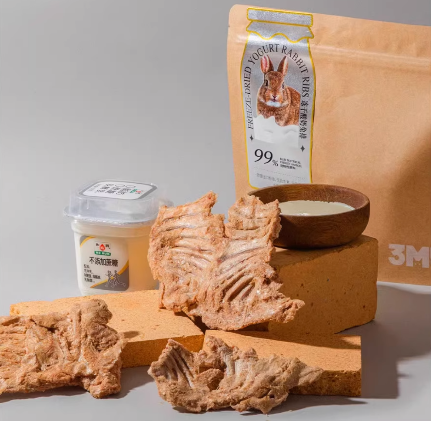 3m5 酸奶兔排磨牙冻干零食 犬猫通用 磨牙洁齿