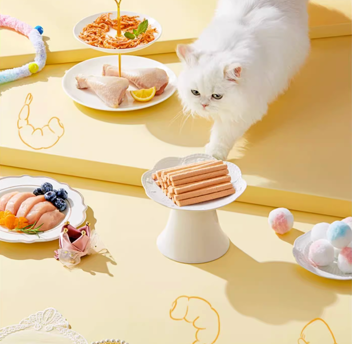 GAOYEA Fluffy Boost Freeze-Dried Chicken & Quail Yolk Treats For Cat