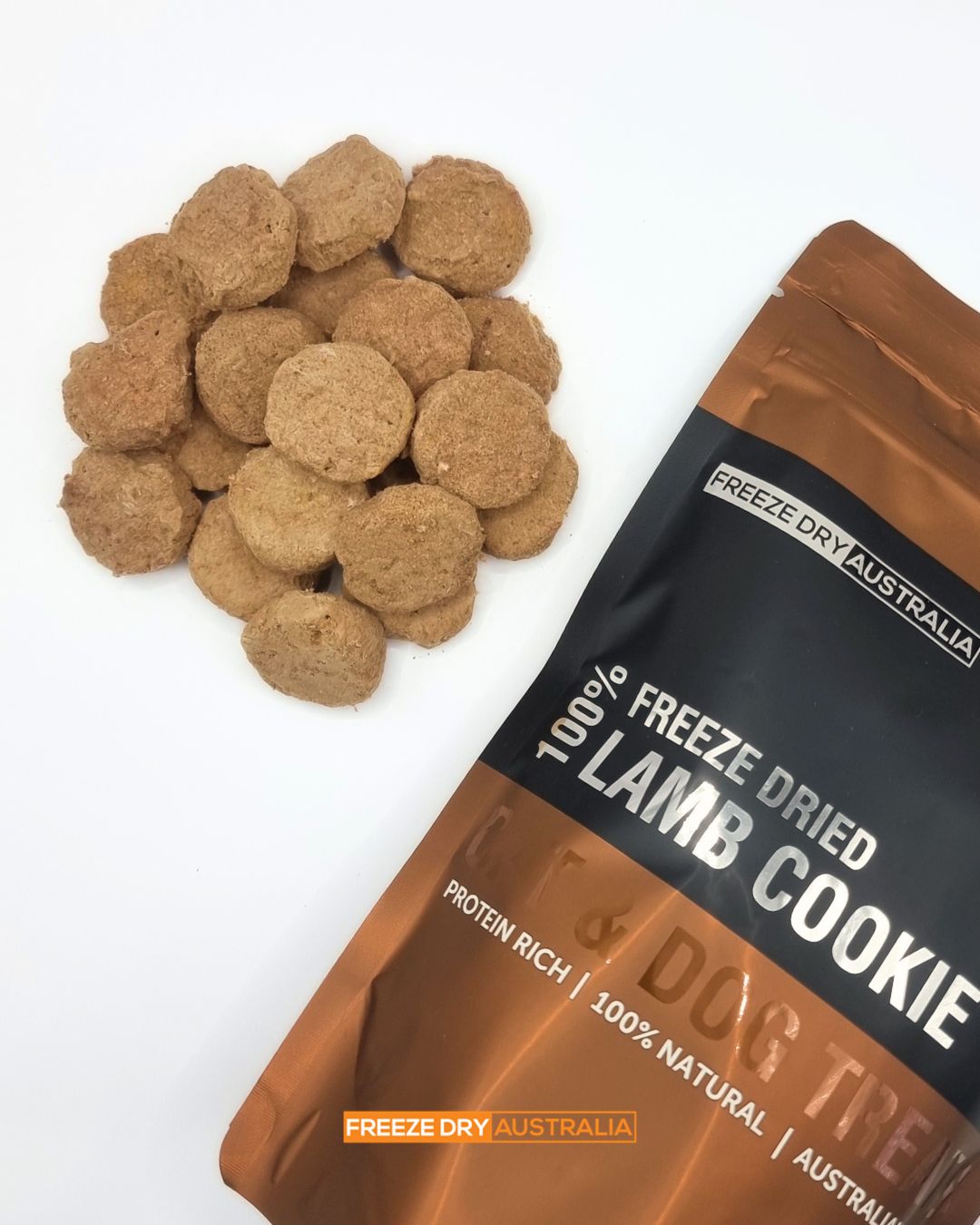 Freeze-Dry Australia's Lamb Cookie Treats For Dog & Cat - 100g