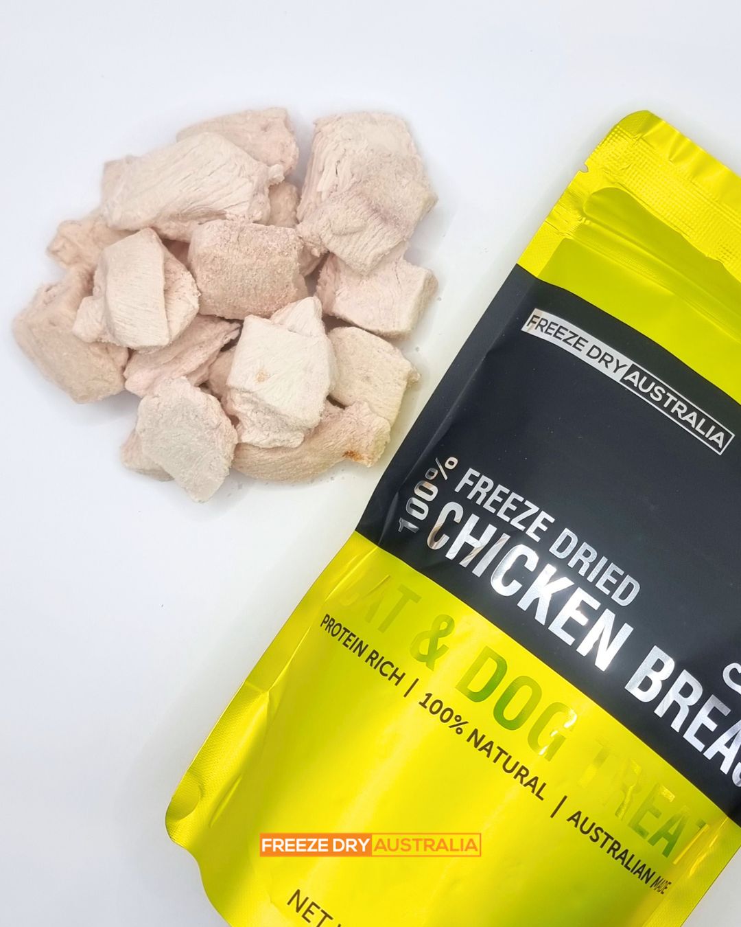 Freeze-Dry Australia's Chicken Breast Chunks For Dog & Cat - Maokids Pet