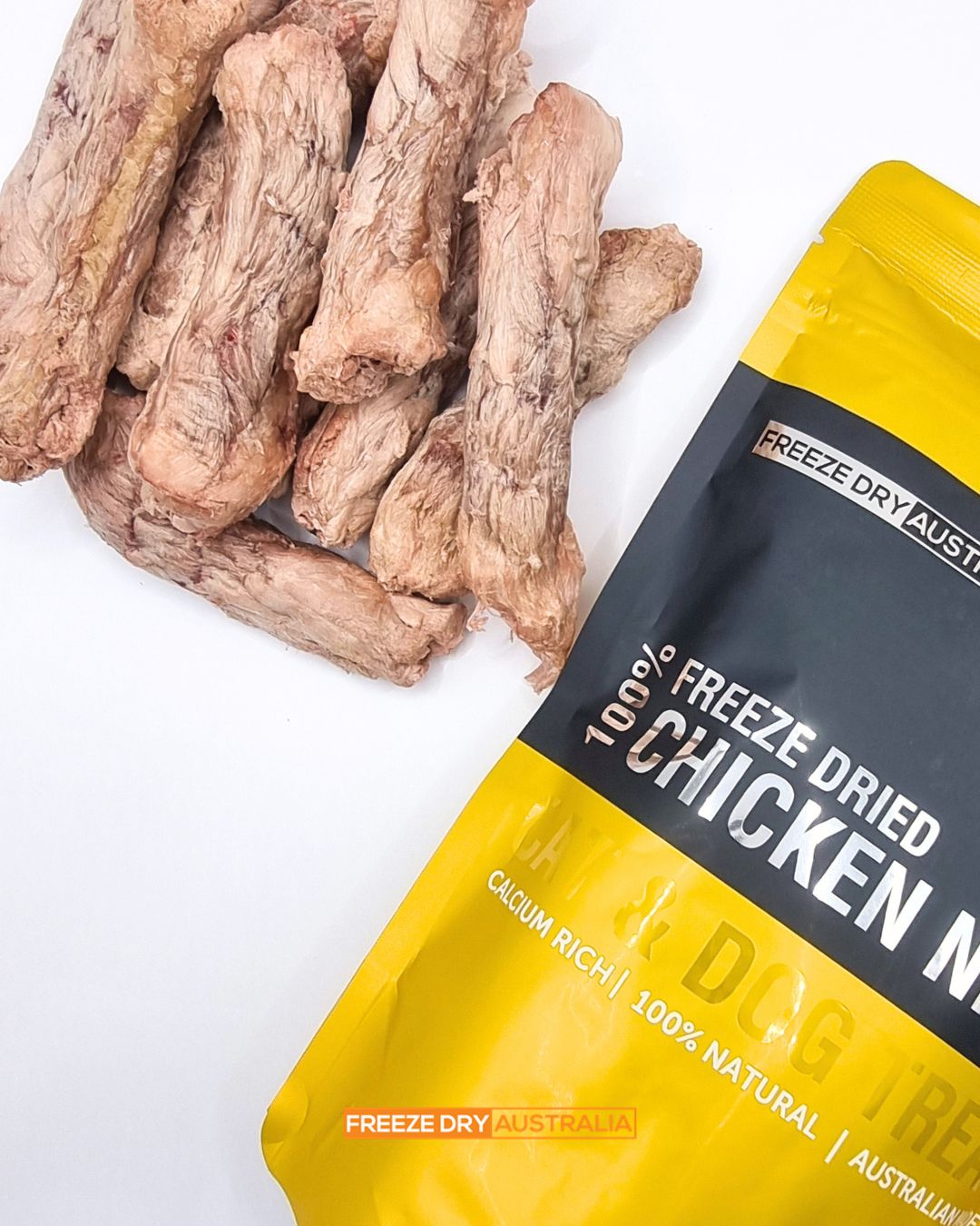Freeze-Dry Australia's Chicken Necks For Dog & Cat - Maokids Pet