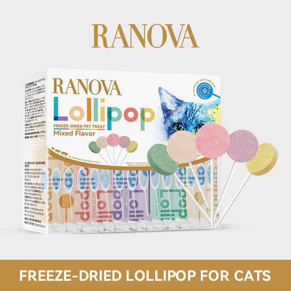 Ranova Freeze Dried Lollipops For Cat (Mixed Flavor) 15pcs - 21g - Maokids Pet