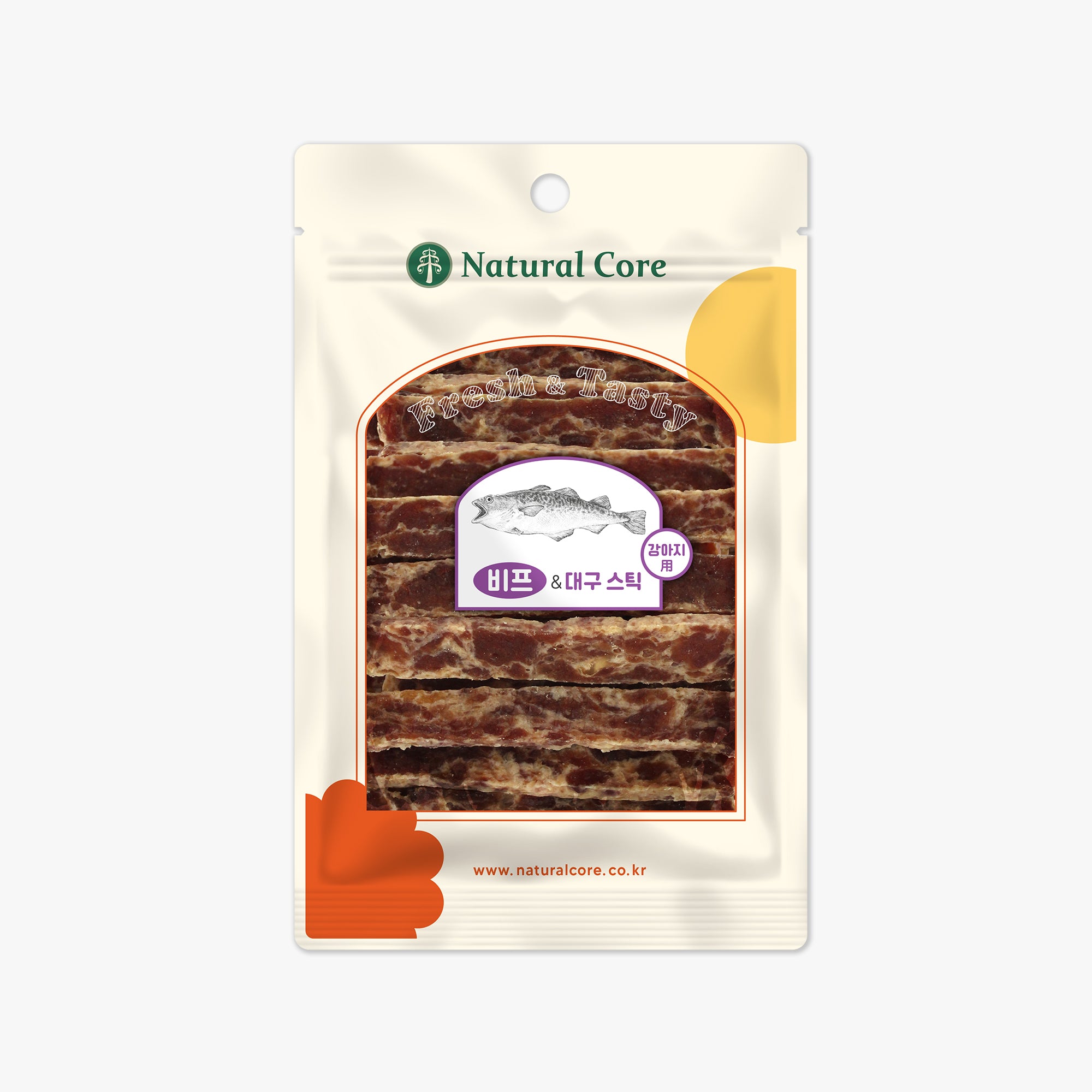 Natural Core Beef & Cod Strip Dog Treats - 90g - Maokids Pet