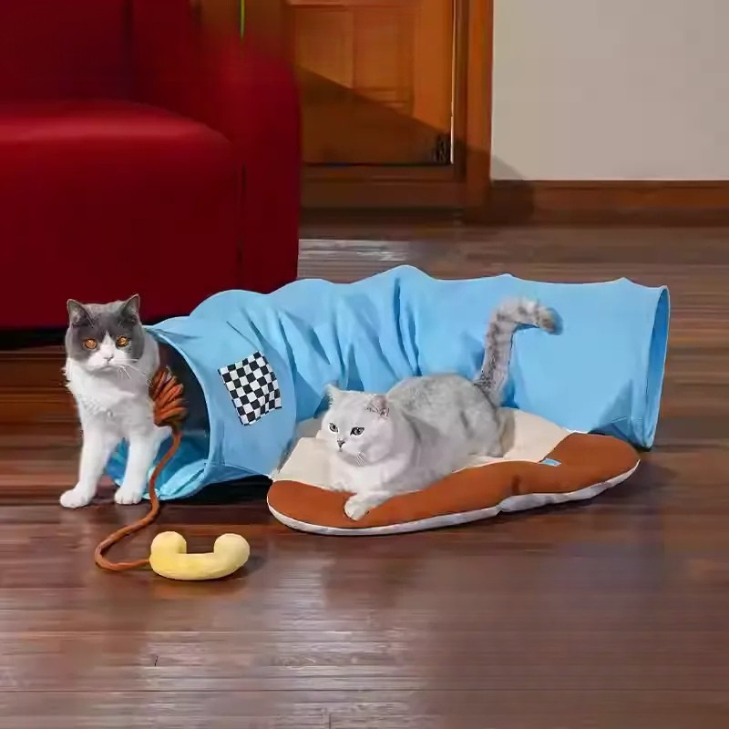 Zeze Retro Phone Tunnel Cat Bed & Toy