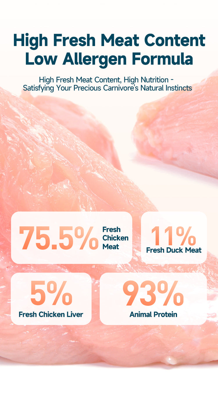 Rosy Fresh Chicken & Duck Recipe All Life Stage Baked Cat Dry Food - 2 kg/Bag