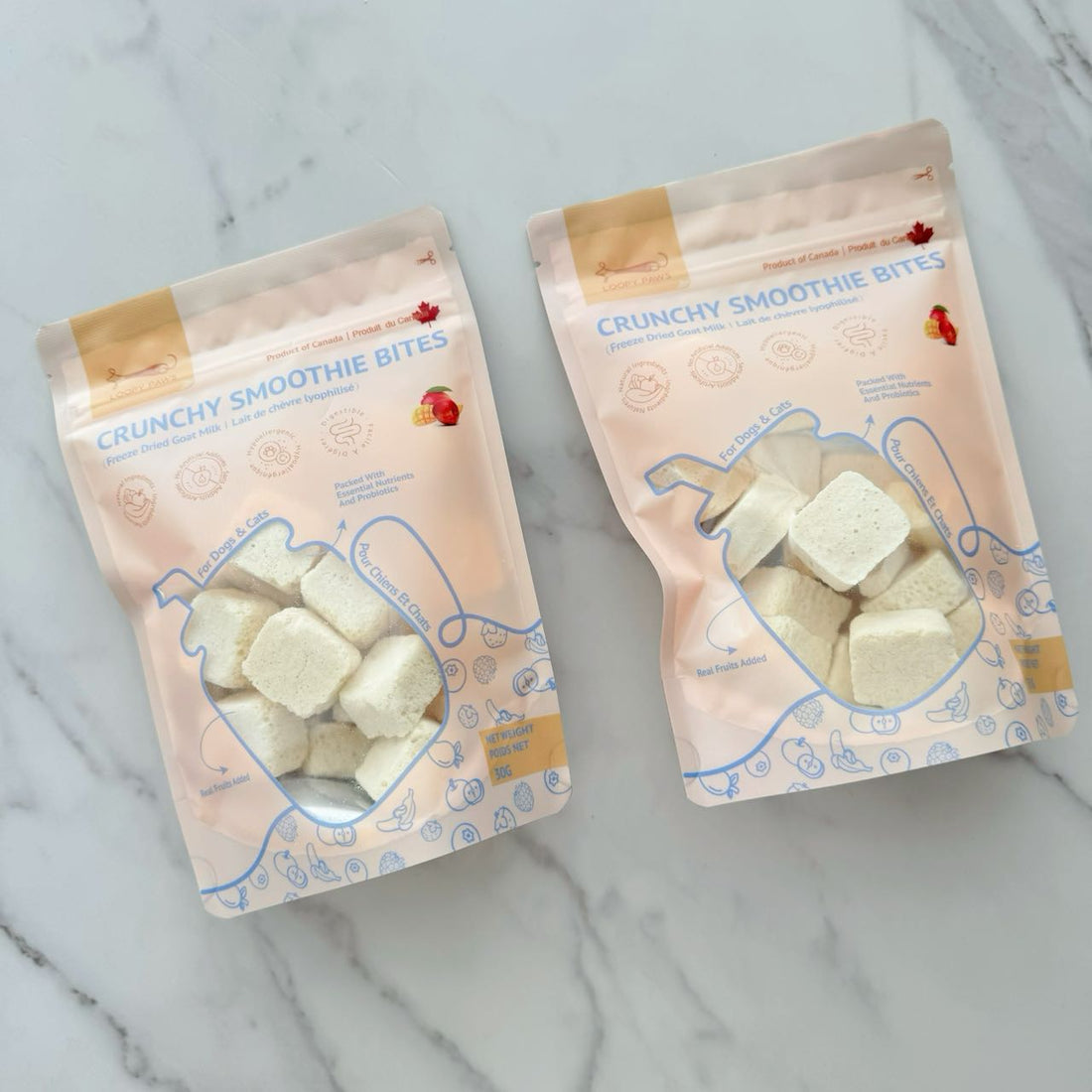 Loopypaws Crunchy Smoothie Bites - Mango & Apple - 30g
