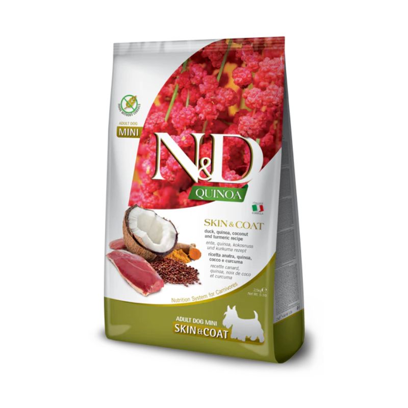 Farmina N&D Quinoa Functional Mini Breed Dog Food - Skin & Coat Duck - Maokids Pet