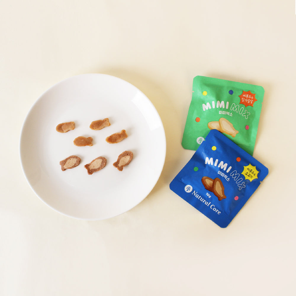 Natural Core Soft Beef & Seafood Biscuits Cat Treats - 60g - Maokids Pet