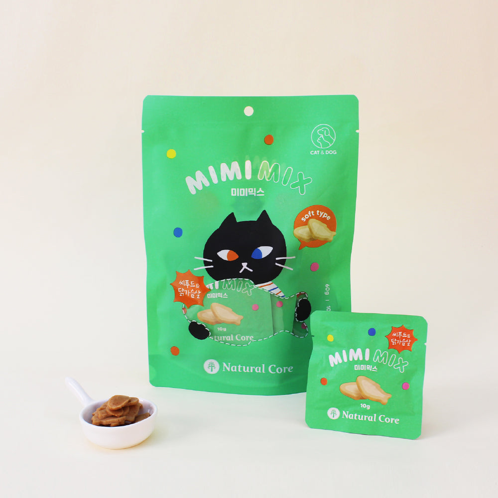 Natural Core Soft Chicken & Seafood Biscuits Cat Treats - 60g - Maokids Pet