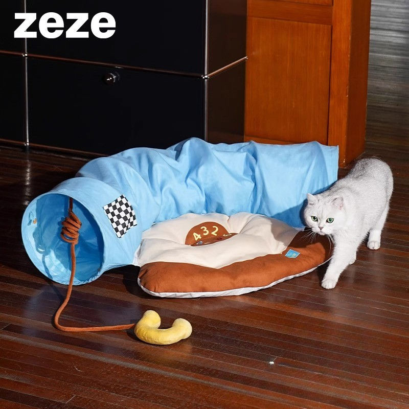 Zeze Retro Phone Tunnel Cat Bed & Toy
