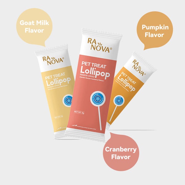 Ranova Freeze Dried Lollipops for Dogs (Mixed Flavor) 6pcs - 48g - Maokids Pet