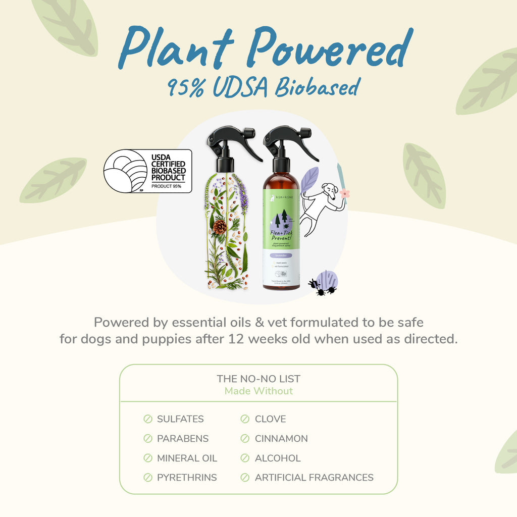 Kin + Kind Flea & Tick Protect Spray For Dog - Lavender - Maokids Pet