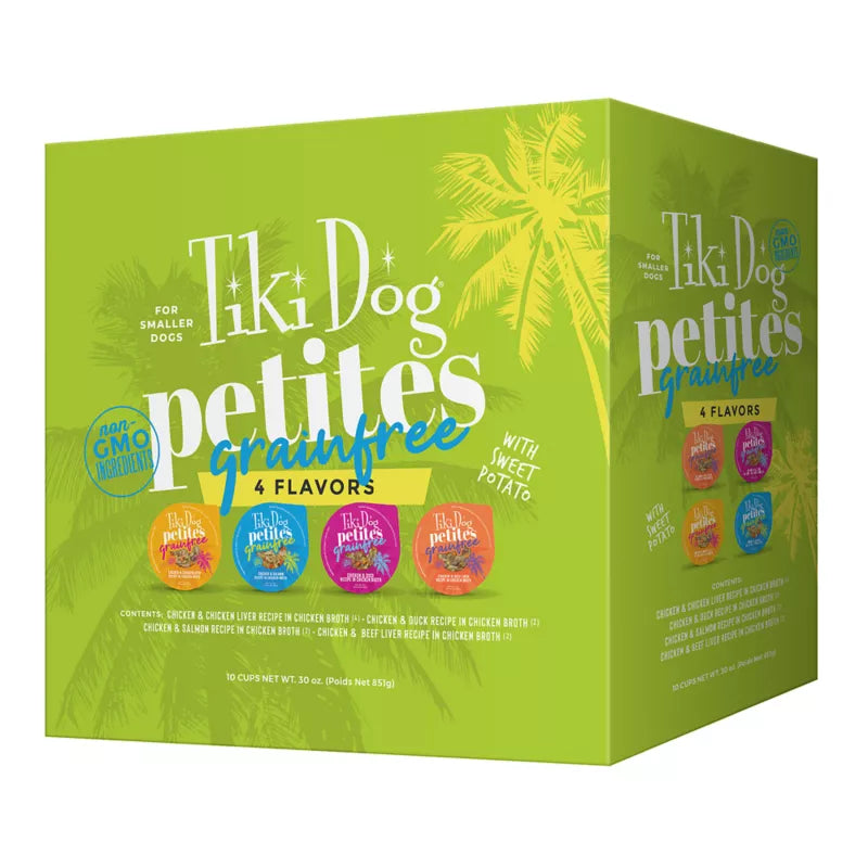 Tiki Dog Aloha Petites All Life Stage Wet Dog Food - Variety Pack, 10 Count - Maokids Pet