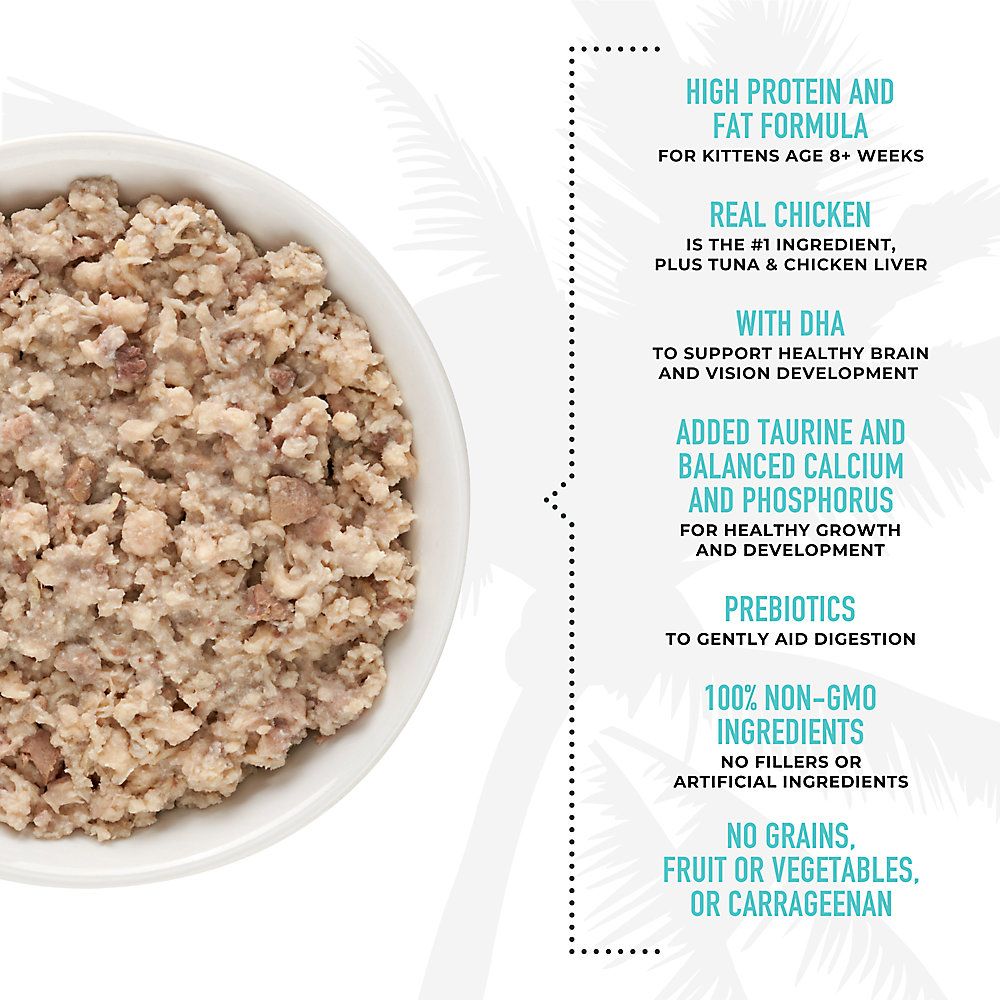 Tiki Cat Baby Kitten Chicken, Tuna & Chicken Liver Recipe Cat Wet Food - 2.4oz - Maokids Pet