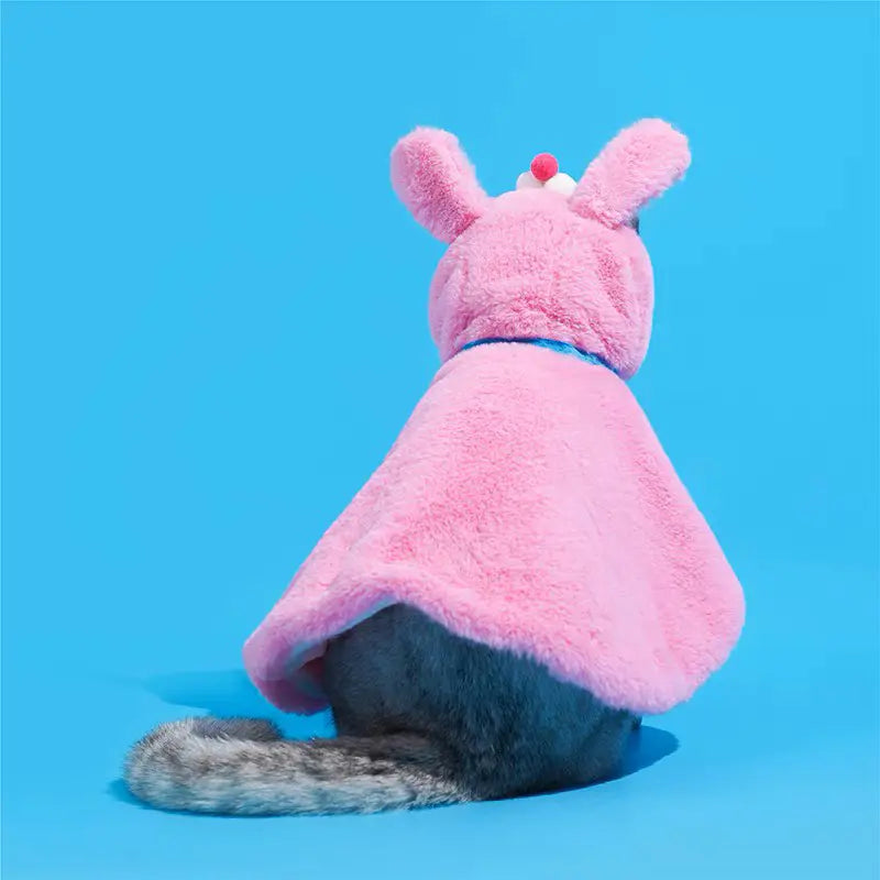 Zeze Fluffy Rabbit-Shaped Pet Cape - Maokids Pet