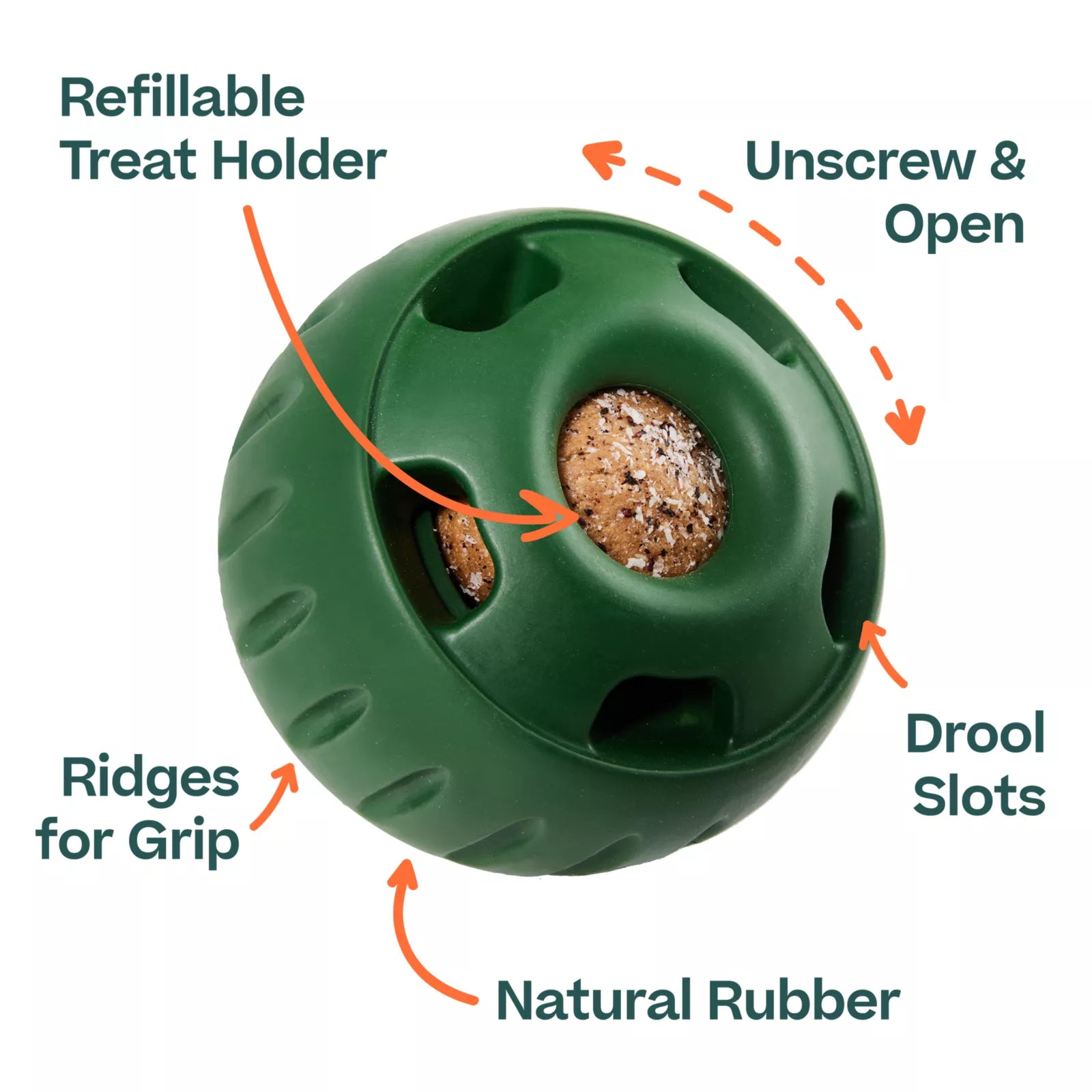 WOOF Pupsicle Treat Dispensing Dog Toy - Forest Green