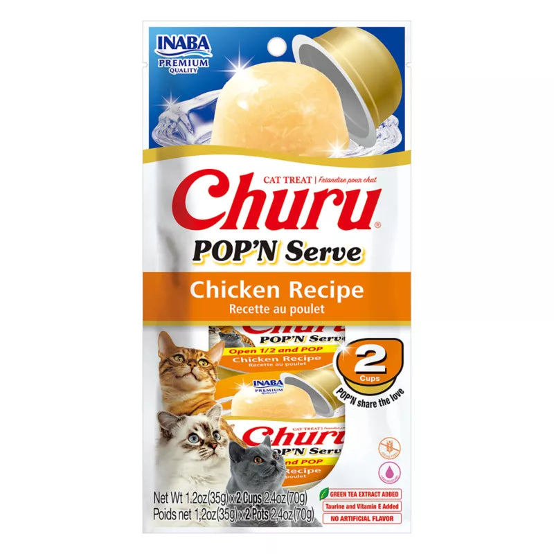Inaba Churu POP'N Serve Cat Treat - Chicken - Maokids Pet