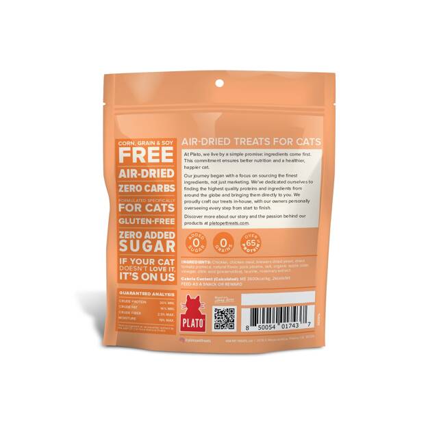 Plato Air-Dried Cat Treats - Chicken Recipe - Maokids Pet