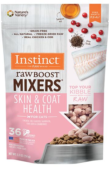 Instinct Raw Boost Mixers Grain Free Skin And Coat Health Cat 5.5oz - Maokids Pet