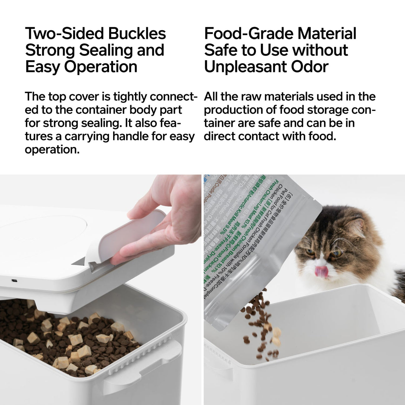 Pidan Vacuum Pet Food Container with Weight Scale - Maokids Pet