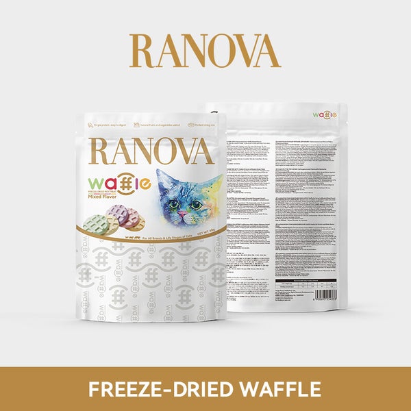 Ranova Freeze Dried Waffle (Mixed Flavor) For Dog & Cat - 60g - Maokids Pet