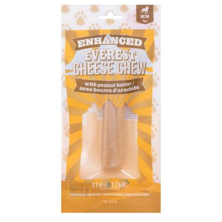 This & That Enhanced Everest Cheese Chews with Peanut Butter Dog Treat - Maokids Pet