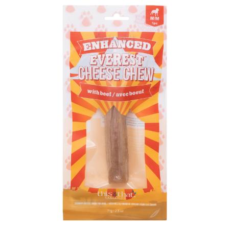 This & That Enhanced Everest Cheese Chews with Beef Dog Treat - Maokids Pet