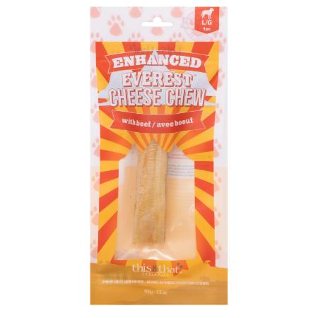 This & That Enhanced Everest Cheese Chews with Beef Dog Treat - Maokids Pet