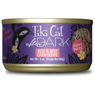 Tiki Cat After Dark Grain Free Soft Pate Beef & Beef Liver Recipe Cat Wet Food - 3oz - Maokids Pet